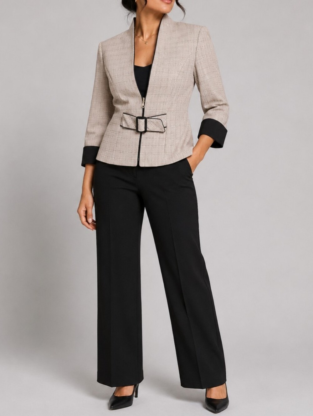 Sweet Suit 6P 2 Piece Blazer Pant Suit Office Siren Chic Workwear Y2K